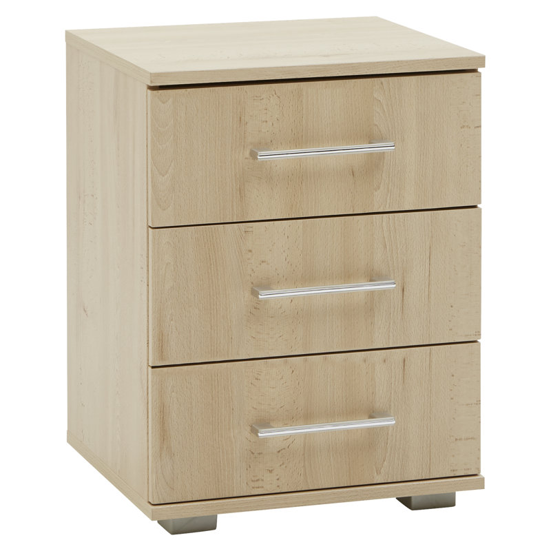 Athar 41cm W Manufactured Wood Bedside Table, Brown