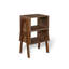 Ensemble de tables de bout empilables Lindon avec pieds en bois massif-1733300068