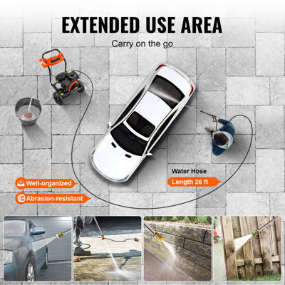 Gas Pressure Washer 3500 PSI 2.6 GPM with 5 Nozzle Set for Cars Fences