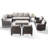 Ingvald 9-11 Person All-Weather Wicker Outdoor Conversation Set Seating Group With Swivel Chairs-357799543