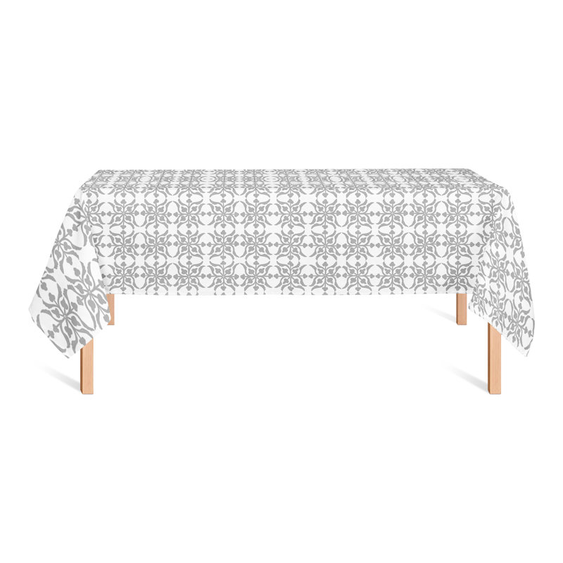Langsten Geometric Tablecloth, Gray