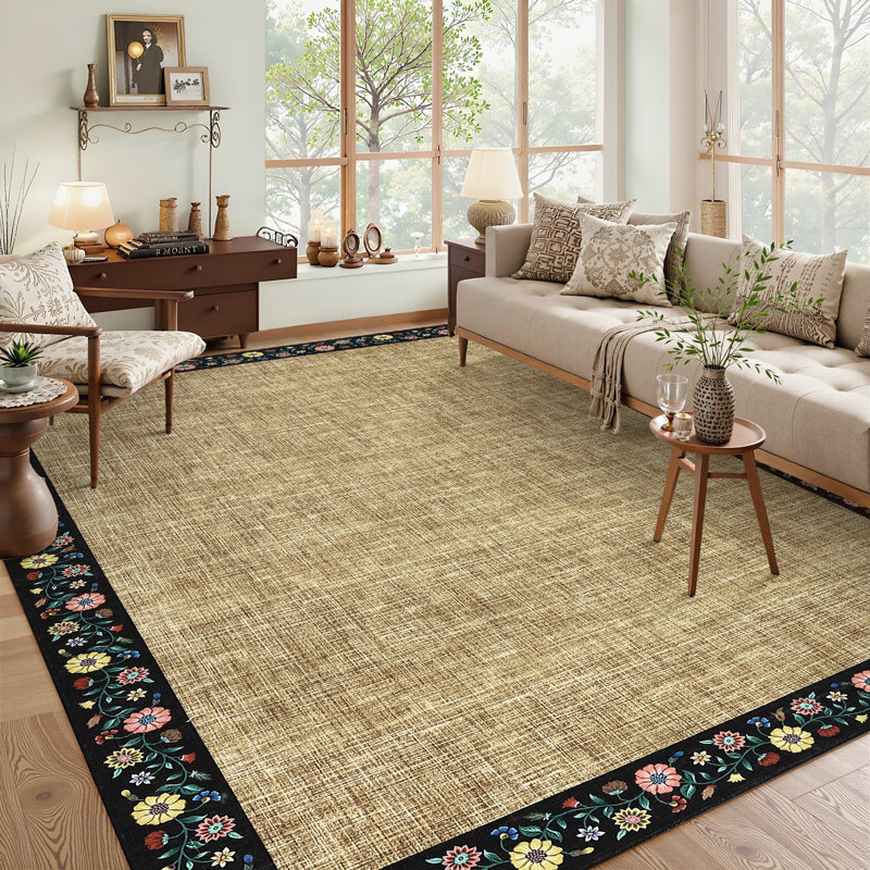 Carpet Rugs for Living Room Washable Rug,Non Slip Foldable Hallway Carpet for Entryway,Kitchen,Bathroom & Laundry Areas