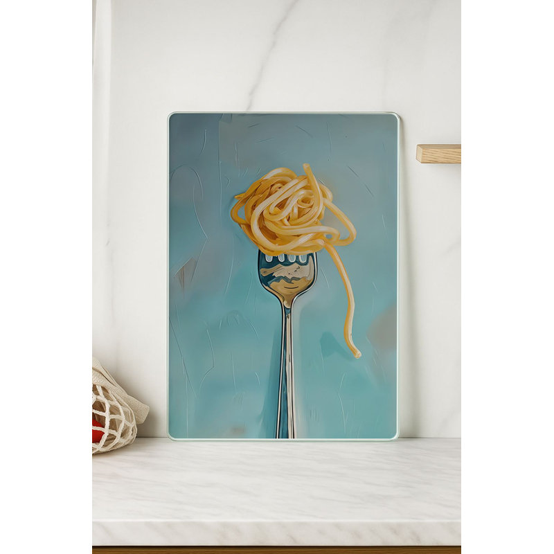 Durable Tempered Glass Cutting Board, 7.9 x 11.8 inches | 100% Antibacterial, Non-Slip Silicone Feet | Easy Clean Surface, Perfect for Food Prep & Kitchen Use, Not Dishwasher, Microwave, or Oven Safe