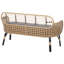 Aareona 122 cm W Wicker Patio Sofa with Cushions