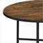 Chêne rétro Ensemble de tables basses emboîtables noires, peu encombrantes pour les petits salons avec mobilité facile
