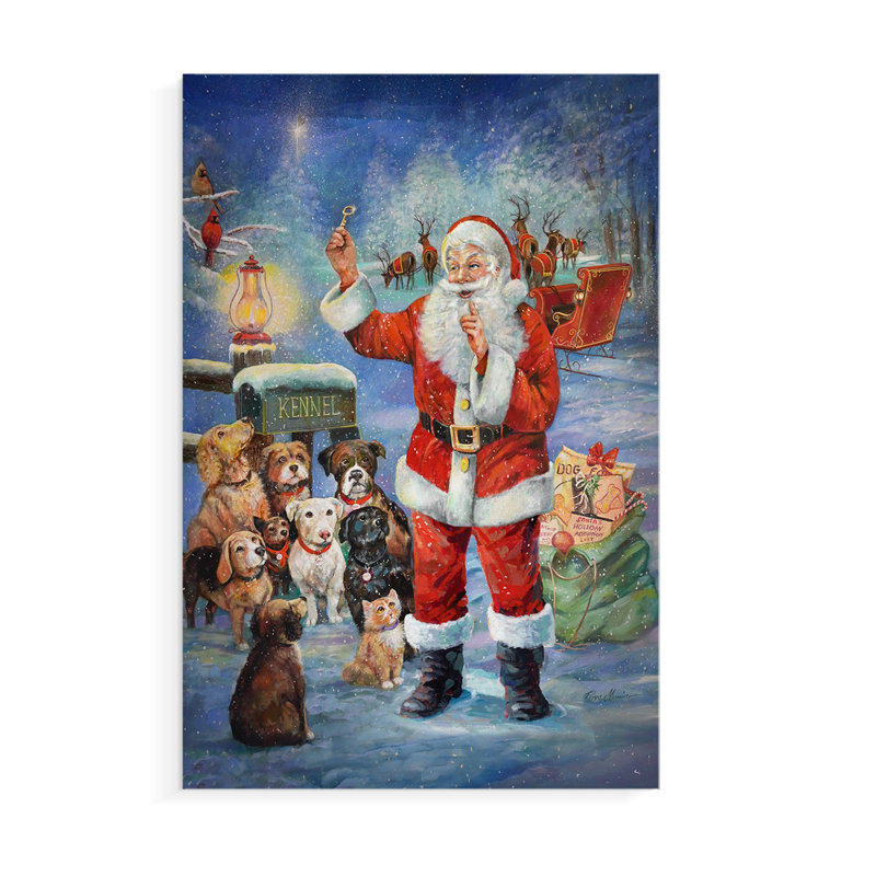 Une maison pour Noël - impression sur toile seulement - non encadrée, H 12 po x l 8 po