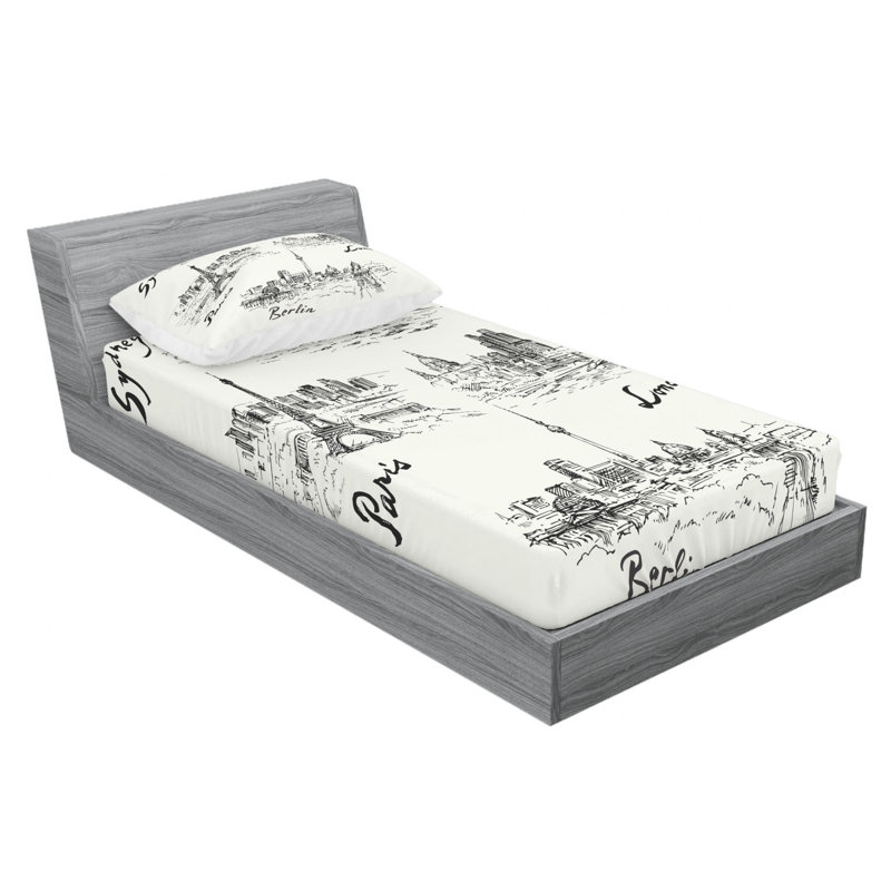 Microfiber Sheet Set, Twin XL Sheet Set with Fitted Sheet