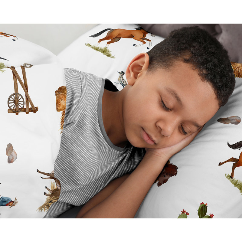 Country Western Sheet Set by Sweet Jojo Designs, Queen Sheet Set + 2 Fitted Sheets + 2 Pillowcases
