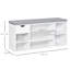 Demonie Shoe Bench, Shoe Rack, Seat Cushion, Storage Cabinet, Drawer, White