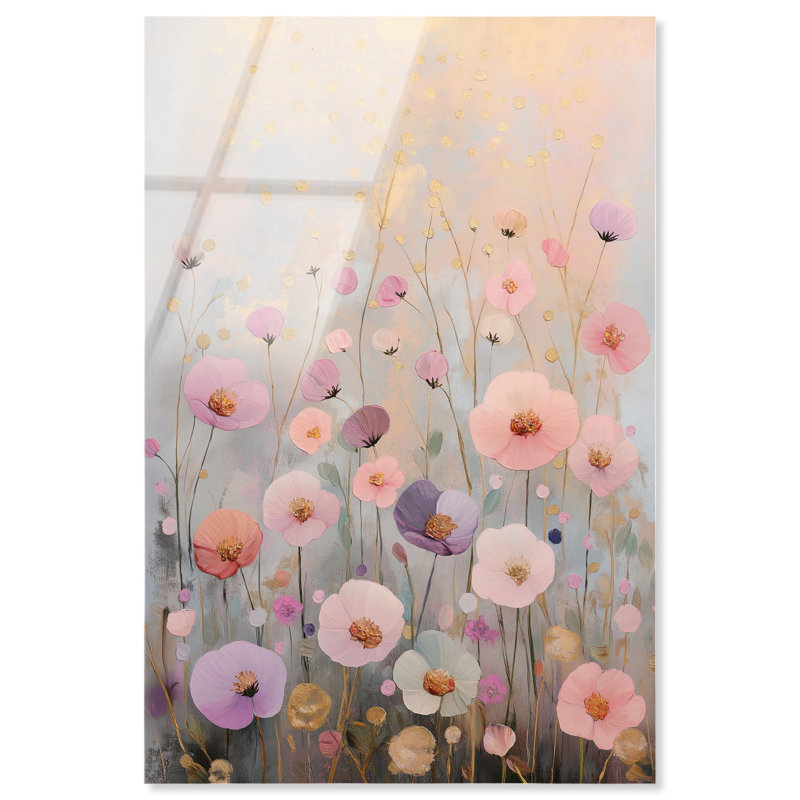 Décoration murale en acrylique Tiny Blooms II par Art Remedy, prête à être accrochée, H 15 po x l 10 po