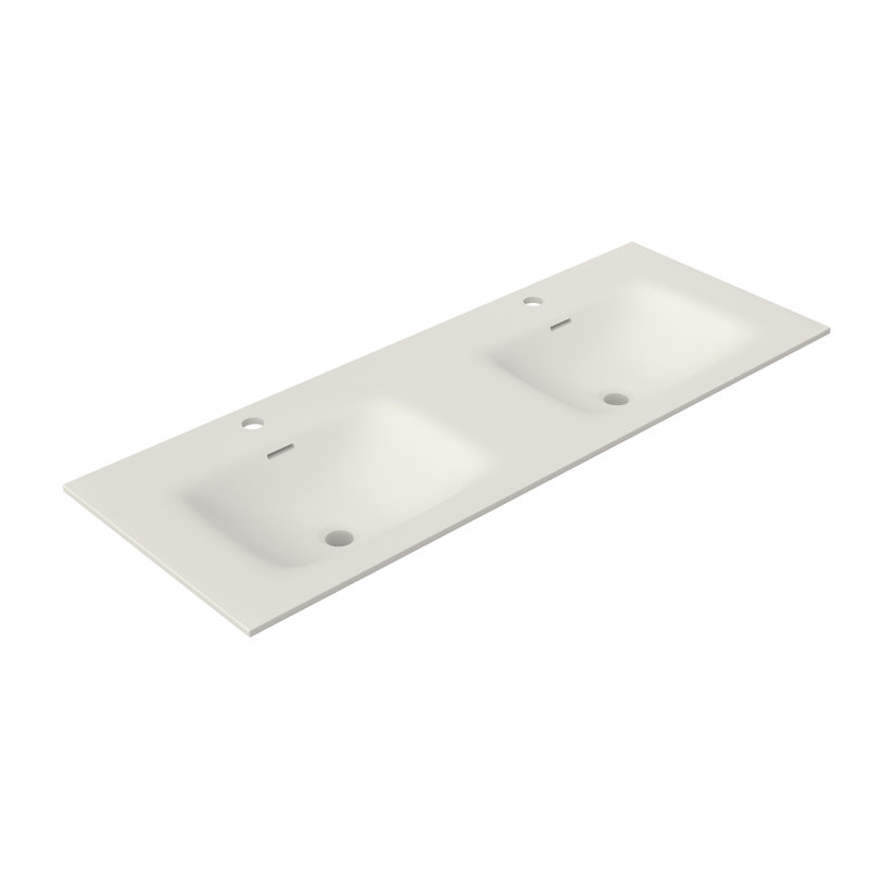 Lavabo de salle de bain mural 48 "avec trou pour robinet