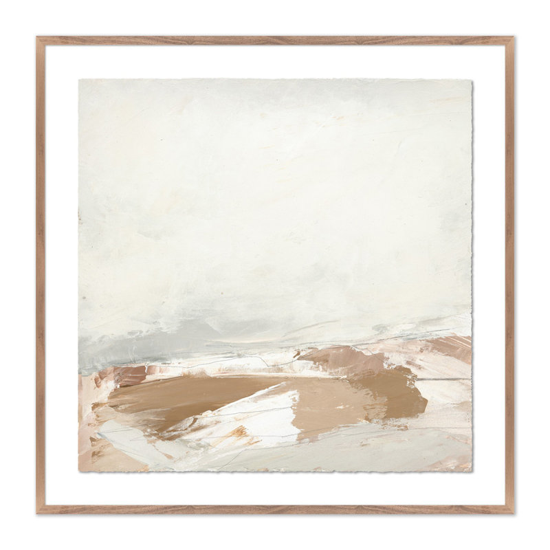 Desert No. 1 Painting by Melanie Biehle, Rustic Walnut Paper Single Picture Framed, 48" H x 48" W