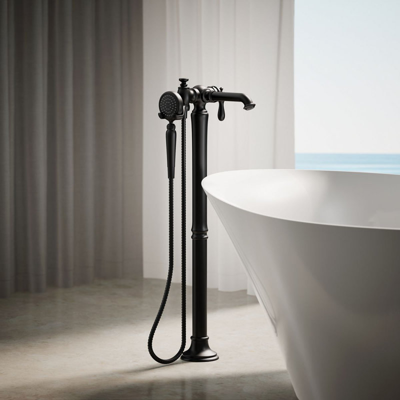 Artifacts® Single Handle Floor Mounted Clawfoot Tub Faucet, Oil Rubbed Bronze