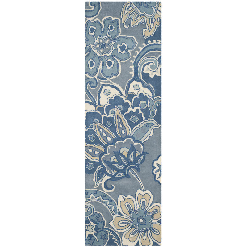Tapis bleu Steve, Tapis de couloir 2 pi 6 po x 8 pi