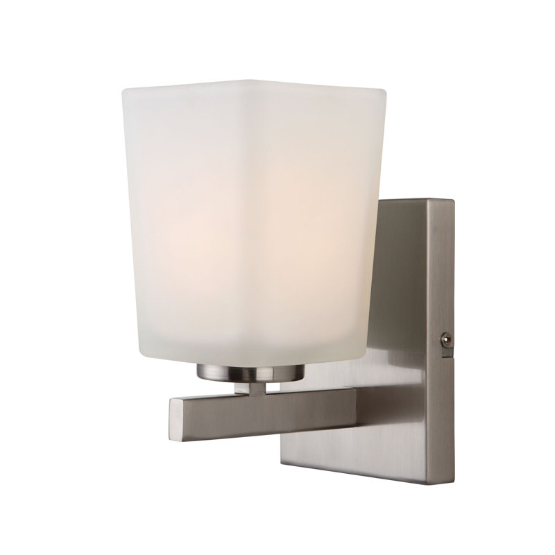 Applique murale 1 lumière pour salle de bain Cartwright, Nickel brossé