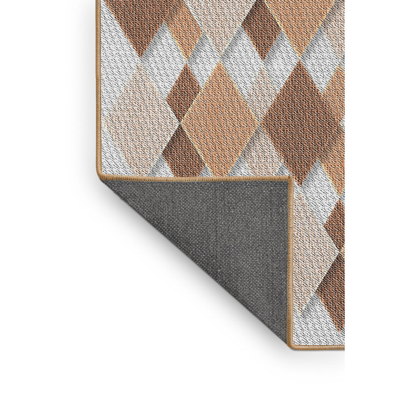 Tapis zone beige à motifs, Rectangle 2 pi x 4 pi