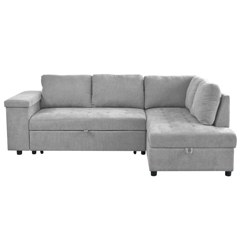 Canapé en L de 91,5 po avec lit escamotable et canapé-lit modulaire avec rangement caché Mirod