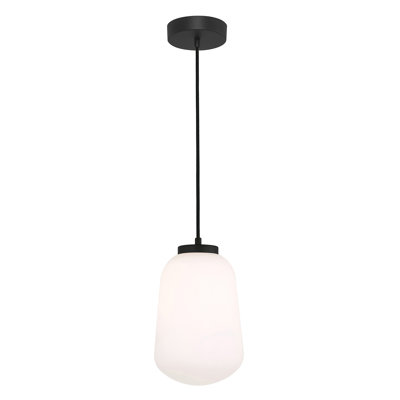Luminaire suspendu DEL 7 po Domalapalli - noir