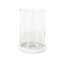 Electra cole and grey glass pillar candle holder with white marble base Perry-1914252390