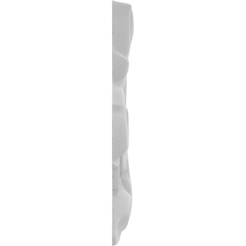 Rosette moorcroft, H 7 po x l 3,5 po x P 0,63 po, Droite