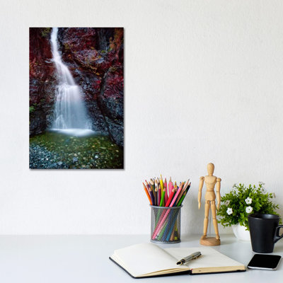 Waterfall In Creek Along Gold River Highway, Vancouver Island, Canada by Matthias Breiter - Wrapped Canvas Print