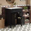 Meuble-lavabo 24 po avec lavabo, conception compacte, 2 tiroirs, tablette réglable, idéal pour les petits espaces-1621288652