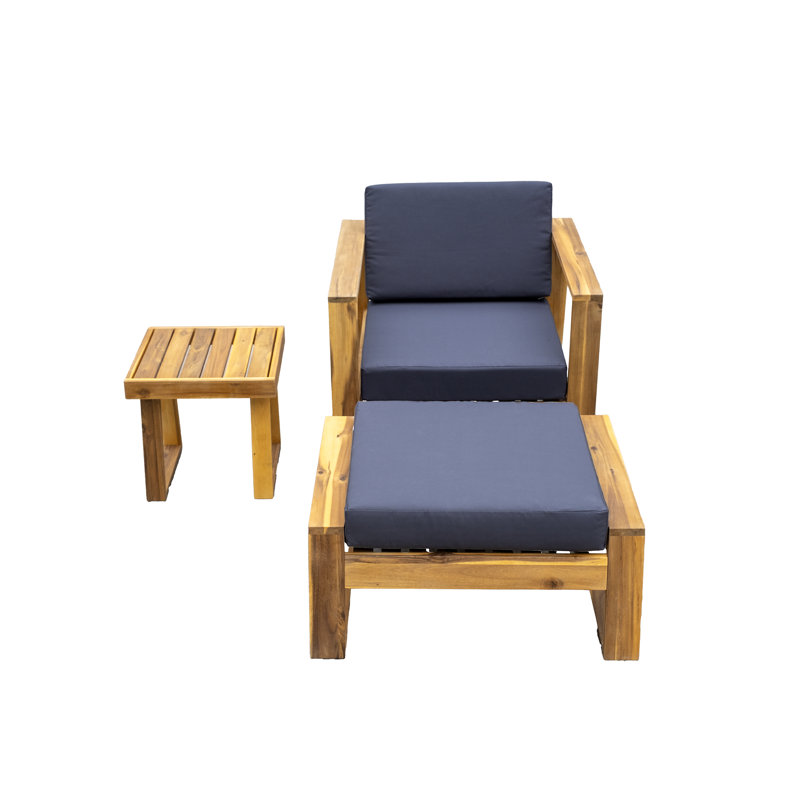 Ensemble de salon de qualité supérieure en bois d'acacia U_style - confort ultime pour la détente
