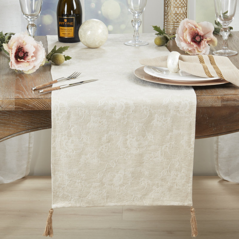 Mixed Linen Jacquard Table Runner