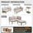 4-Piece Modular Patio Conversation Sets With Removable Cushion Coffee Table, Sectional Seating Group With End Table For 4 Person-840599200