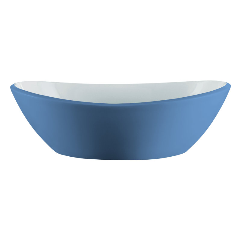 Amalfi 21.62'' L Bathroom Sink, Matte White, Mint Turquoise - Matte