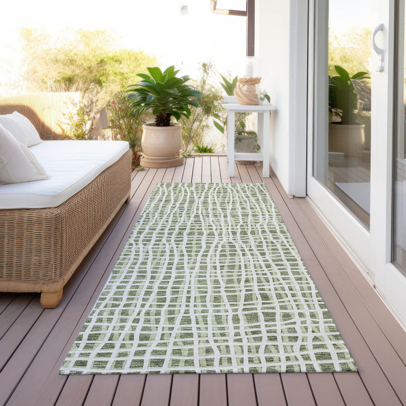  Tapis d'entrée / extérieur antidérapant Finck, Tapis de couloir 2 pi 3 po x 7 pi 6 po