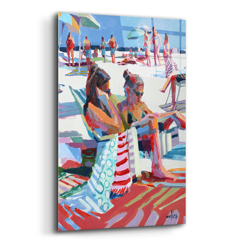 «Beach Gossip» par Patti Mollica, H 16 po x l 12 po x P 0,13 po