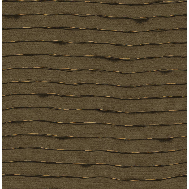 Horizontal Wavy Lines Wallpaper, Brown