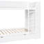 Lit simple au-dessus d'un lit superposé blanc avec options de rangement - tiroirs et armoire-103126358-103126357