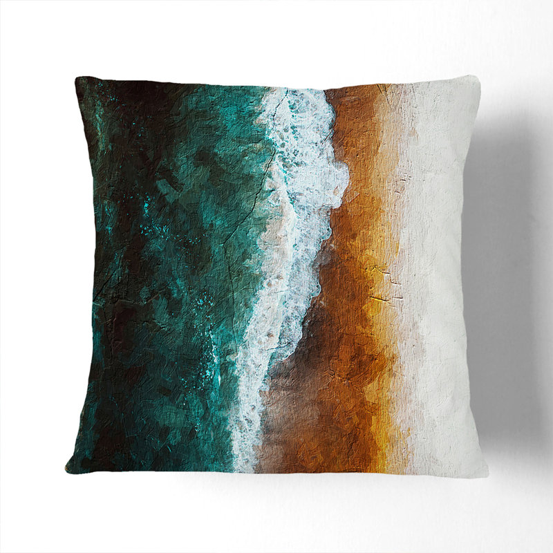Beach In Santa Monica In Abstract Abstract Square Throw Cushion, 40 x 40 cm