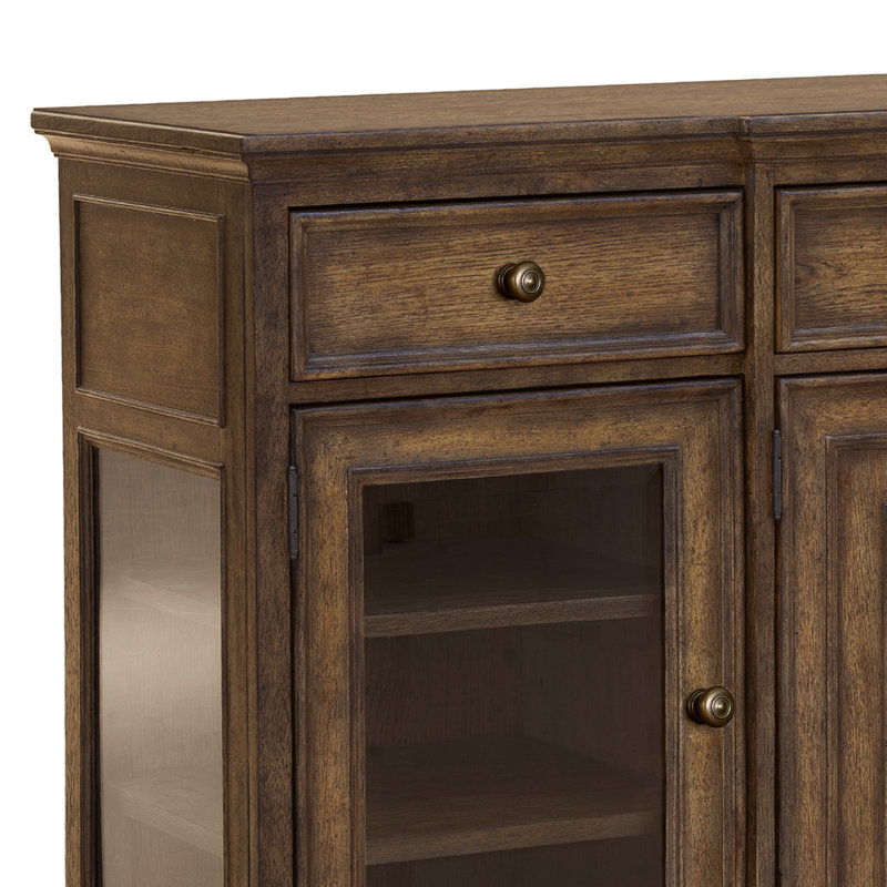 Revival Row Brown 3-Drawer Buffet with Cabinet Doors
