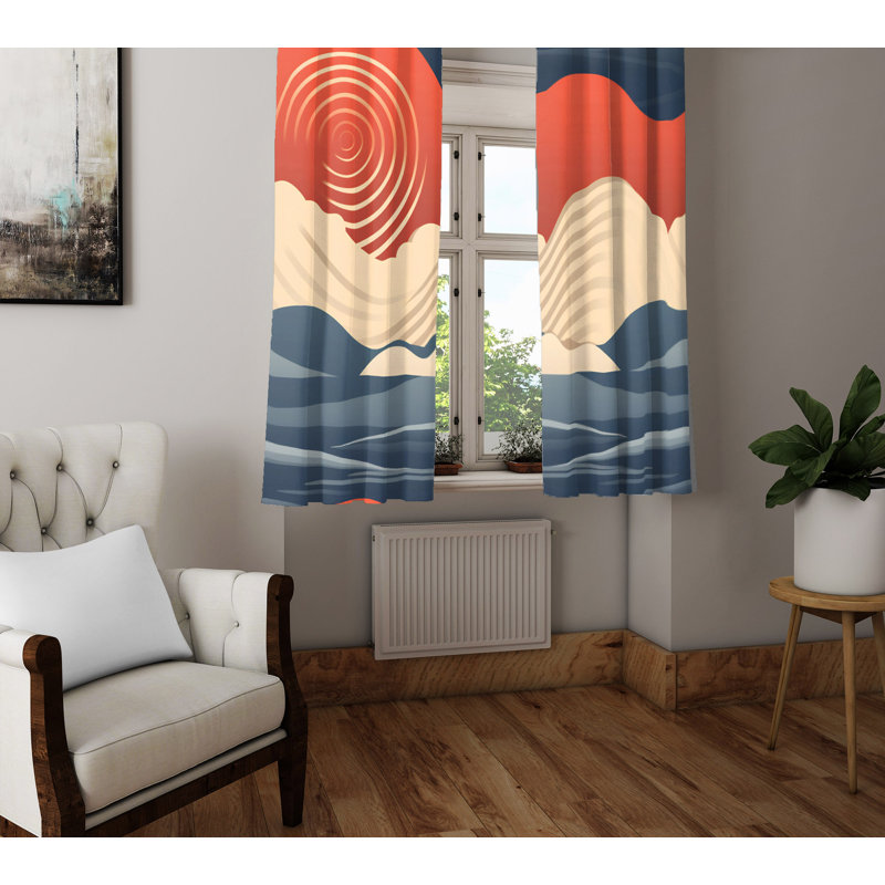 Paire de rideaux semi-transparents en polyester Betsi, L 20 po x L 82 po