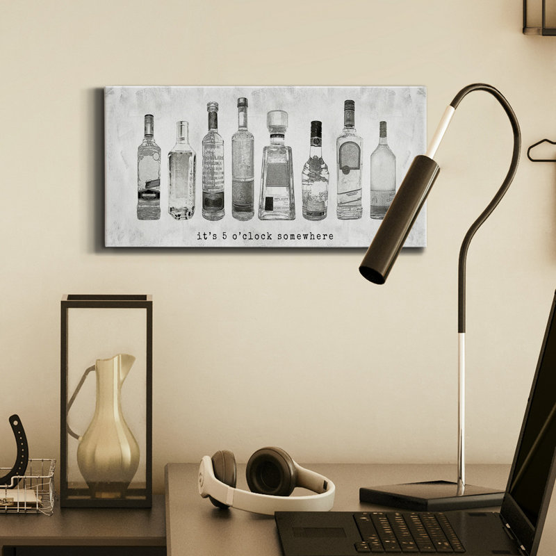 " 5 O'Clock Somewhere ", 16" H x 8" W x 1" D