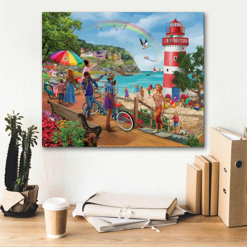 «Lighthouse Adventure» par Bigelow, illustrations sur toile, H 20 po x l 24 po x P 0,75 po