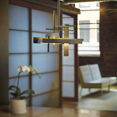 Planar 8.4" H 1 - Light Kitchen Island Geometric LED Pendant