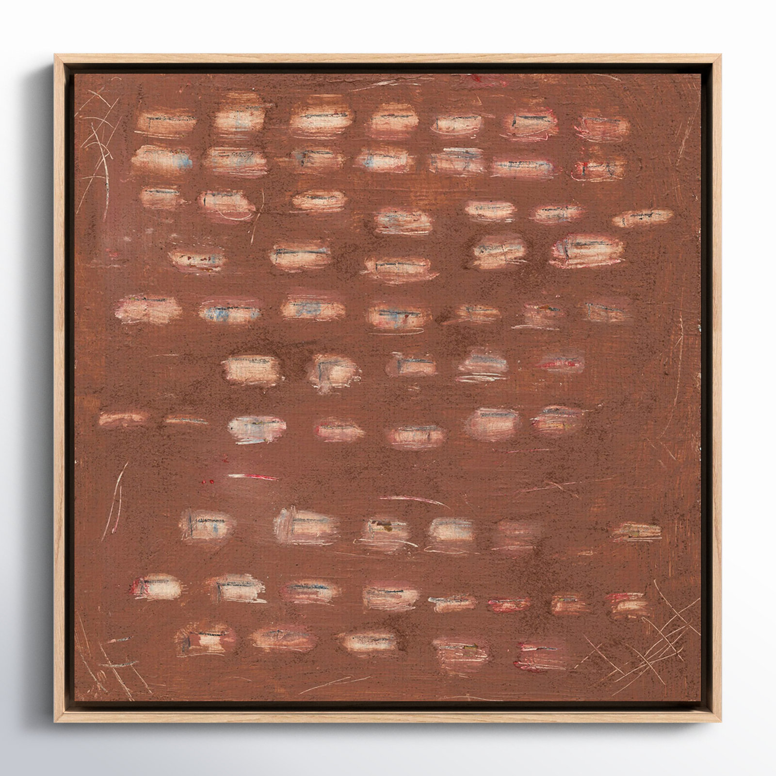 Cinnamon Kiss by Jamie Beckwith, 32" H x 32" W, White Oak Framed