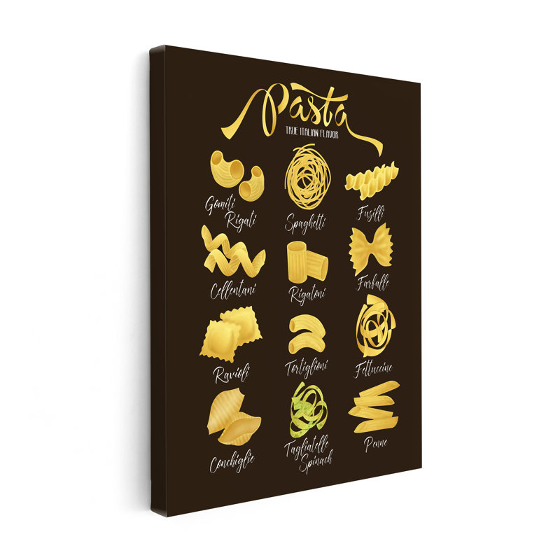 Pâtes à saveur italienne véritable, Sans cadre, Canevas, H 16 po x l 20 po
