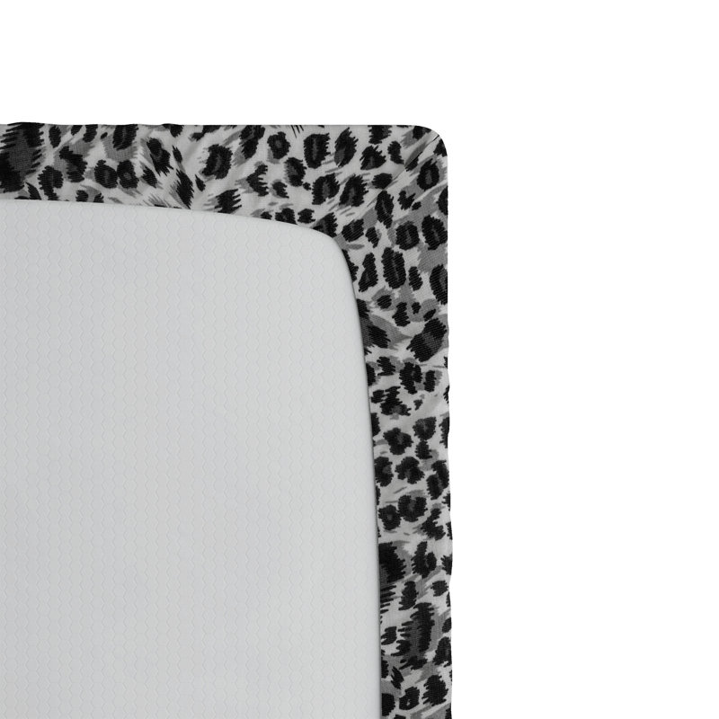 Drap-housse floral Ambesonne, Noir, gris / Imprimé animal, Drap-housse de taille double