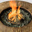 Table de feu ronde de 30 pouces avec propane, plateau de table, allumage électronique, chaleur de 40000BTU, avec housse de pluie et réglages de flamme réglables