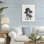 «Black & White Palm Tropics», reproduction d'art sous verre encadrée par Natalie Carpentieri