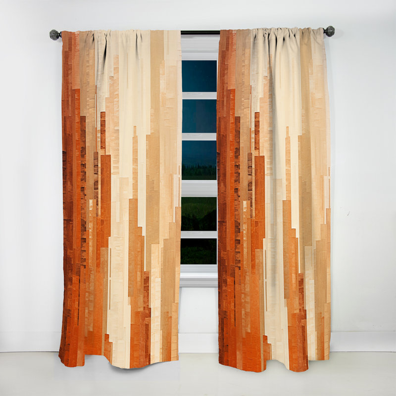 Jamya Coastal Harmony Dreamscape II - Rideau coquillage - Velours obscurcissant - 1 panneau, L 52 po x L 90 po