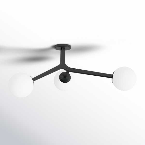 Amarula 3 Light Glass Semi Flush Mount