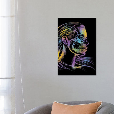 Skull Girl by Alberto Perez - Wrapped Canvas Gallery-Wrapped Canvas Giclée