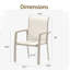 Ensemble de 2 chaises de jardin pour l'extérieur, jardin, bord de piscine, structure de couleur crème-1085701385