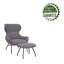 Cathalina Fabric Wingback Accent Chair with Ottoman-342475664